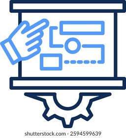 Planner Icon Line Color Vector Illustration