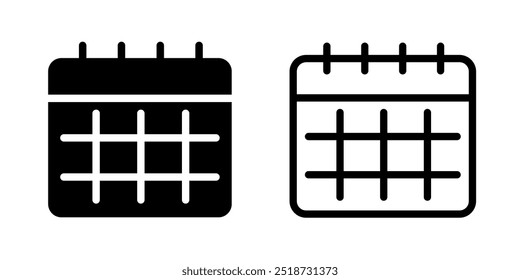 Planner icon set. Calendar icon.