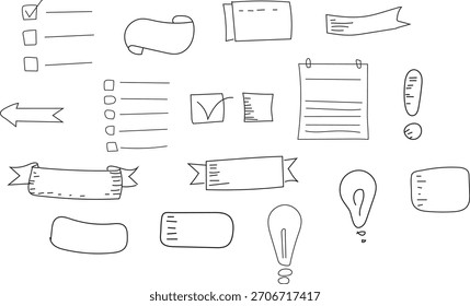 Planner or journal icon set