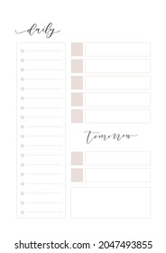Planner for life and business, planner sheets, organizer for personal and work issues