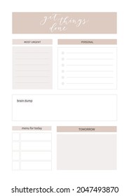 Planner for life and business, planner sheets, organizer for personal and work issues