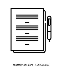 Planner line icon, concept sign, outline vector illustration, linear symbol.