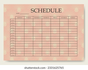 Planner list illustration worksheet celestial pink template