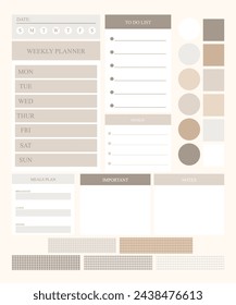 Planner Minimal Set_Light Brown Tone