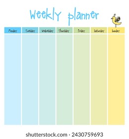 Planner. Note paper, Notes, to do list. Organiser planner template. Note paper. Printable.