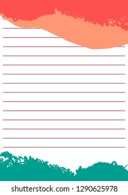 Planner. Note. Vector illustration. Ready-to-use design template