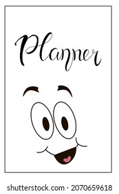 Cartas hechas a mano para el diseño del bloc de notas del planificador