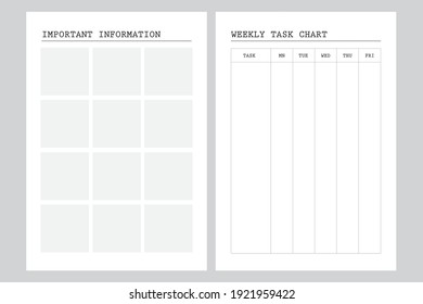 Planner pages  bullet journal A5 size