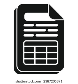 Icono de financiación de riesgo planificador vector simple. Media tonalidad de la factura. Tasa de descuento