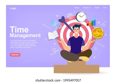 Planner or schedule concept, Effective time management. Concept of class timetable or schedule, personal study plan creation, learning time planning. Images of target. Flat vector illustration.