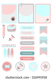 Planner set, set calendar week. 