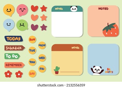 planner sticker for scrapbook, student notes, sticker, diary