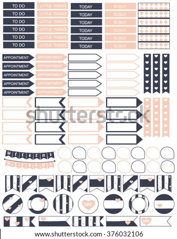 planner stickers printable planner stickers diy stock vector free planner clipart