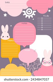 Pegatinas del planificador. Carteles, símbolos, objetos y plantillas para planificadores, invitaciones, cuadernos, agendas y tarjetas. Memorándum personal, lista en blanco, documento , cartón. Planificador semanal de inspiración 
