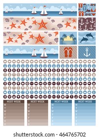 Planner Stickers. Vector