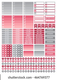 Planner Stickers. Vector