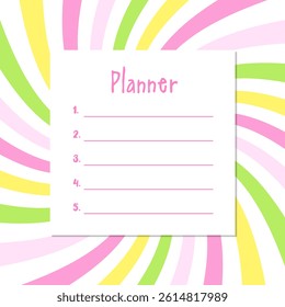 Planner Template with Sunbeam Energy