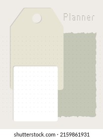 Planner template universal for notes, reminders, plans, ideas, schedule.decoupage  