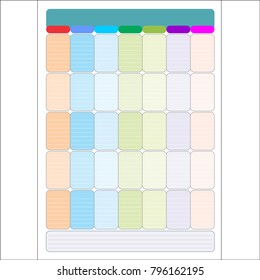 planner template vector schedule monthly