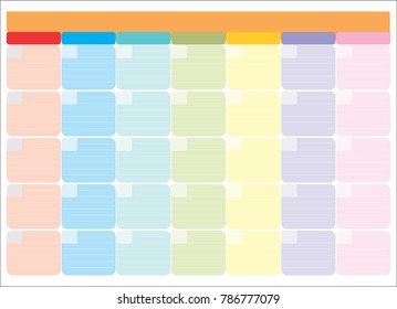 Planner template vector. Schedule with Notes. Monthly planner. Daily planner