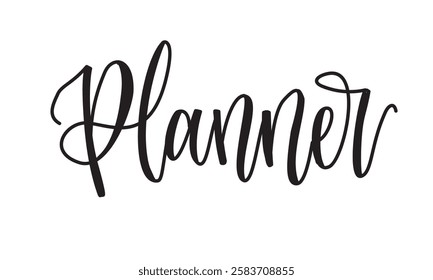 Planner text Lettering Hand draw 