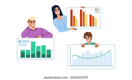 planner time management chart  vector.  calendar line, organizer efficiency, prioritize goals planner time management chart character. people flat cartoon illustration