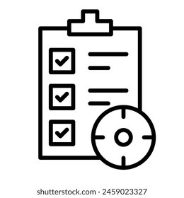Planner Vektorgrafik Line Icon Design