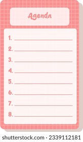 Planners and to do list with home interior decor illustrations. Template for agenda, schedule, planners, checklists, notebooks, cards and other stationery.