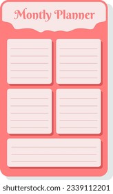 Planners and to do list with home interior decor illustrations. Template for agenda, schedule, planners, checklists, notebooks, cards and other stationery.