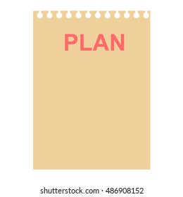 Planners notebook organizer diary paper note page business vector