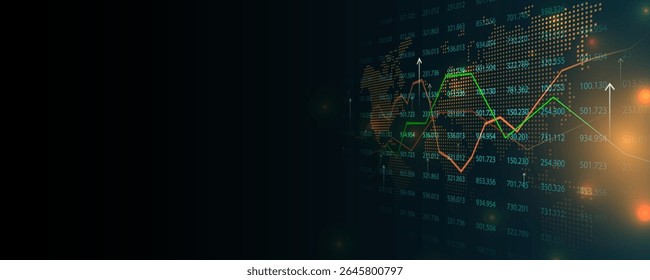 análise de dados de imagem de fundo do planejamento mercado de ações de negociação financeira