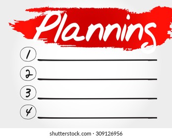 PLANNING blank list, fitness, sport, health concept