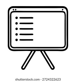 Planning Board Checklist Line Icon