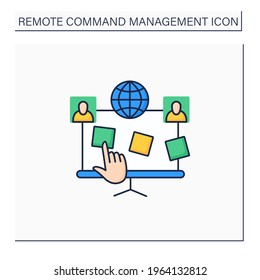 Planning board color icon. Interactive to do list. Distance work. Remote management concept.Isolated vector illustration