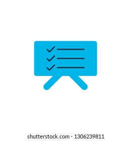 Planning board icon colored symbol. Premium quality isolated task manager element in trendy style.