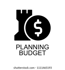 planning budget icon. Element of seo and development icon with name for mobile concept and web apps. Detailed planning budget icon can be used for web and mobile on white background