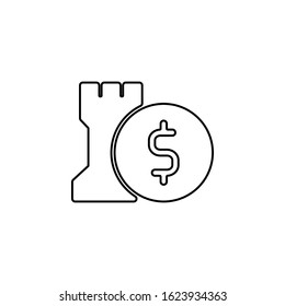 planning budget icon. Element of seo and development icon with name for mobile concept and web apps. Detailed planning budget icon can be used for web and mobile on white background