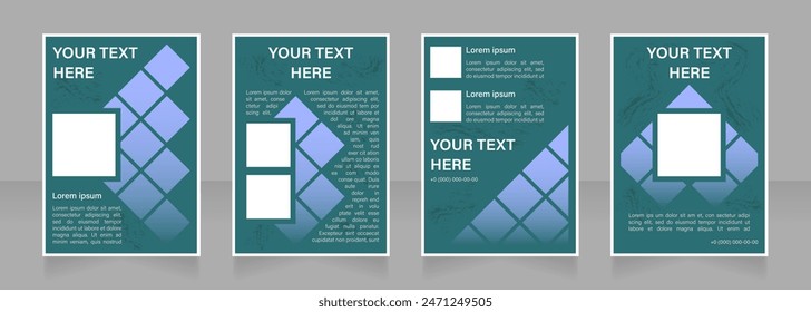 Planificación de actividades de negocios en blanco diseño de diseño de folleto. Desarrollar la marca. Conjunto de Plantillas de póster de Vertical con espacio de copia vacío para texto. Colección de informes corporativos prefabricados. Páginas de papel de folleto editables