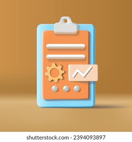 planear documentos de negocios iconos 3d. Organización, trabajando.