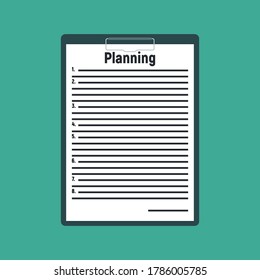 Planning. Business Illustration Template. Vector illustration flat design.