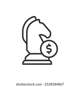 Planning business, in line design. Planning, business strategy, goals, roadmap, analysis, objectives, success on white background vector. Planning business, in line design editable stroke icon