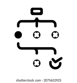 planning business strategy glyph icon vector. planning business strategy sign. isolated contour symbol black illustration