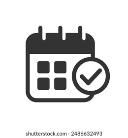 Planning calendar event icon isolated vector illustration on white background.