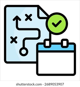Planning Calendar Icon Element For Design