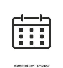 Planning calendar vector icon. Illustration isolated on white background for graphic and web design.