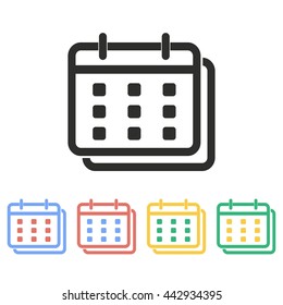 Planning calendar vector icon. Illustration isolated on white background for graphic and web design.