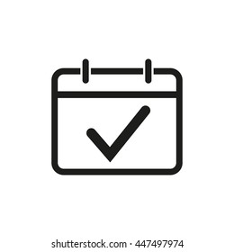 Vektorsymbol für Planungskalender. Illustration einzeln auf weißem Hintergrund für Grafik- und Webdesign.