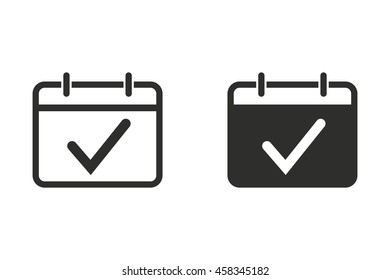 Planning calendar vector icon. Illustration isolated on white background for graphic and web design.