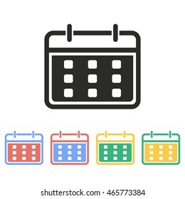 Planning calendar vector icon. Illustration isolated on white background for graphic and web design.