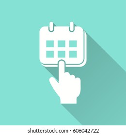 Planning calendar vector icon. Illustration isolated for graphic and web design.